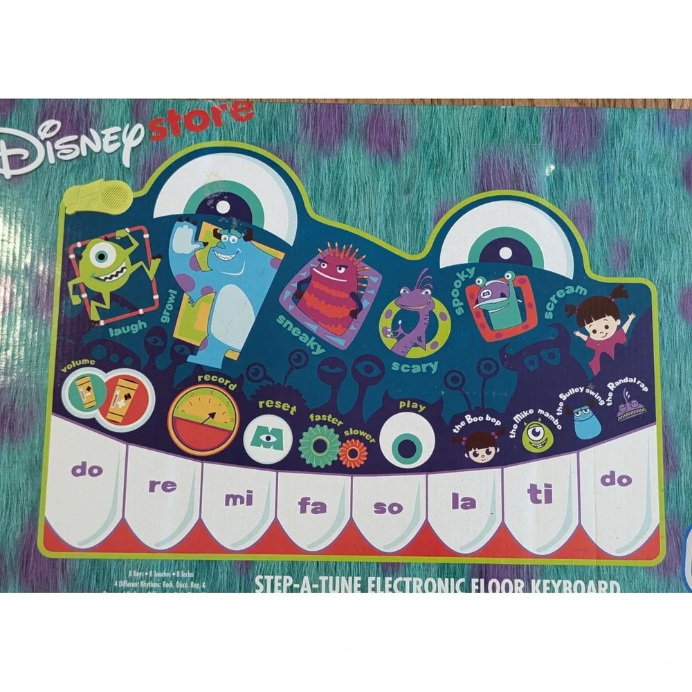 Monsters Inc Step A Tune Electronic Floor Keyboard Disney Store Edition Rare NIB